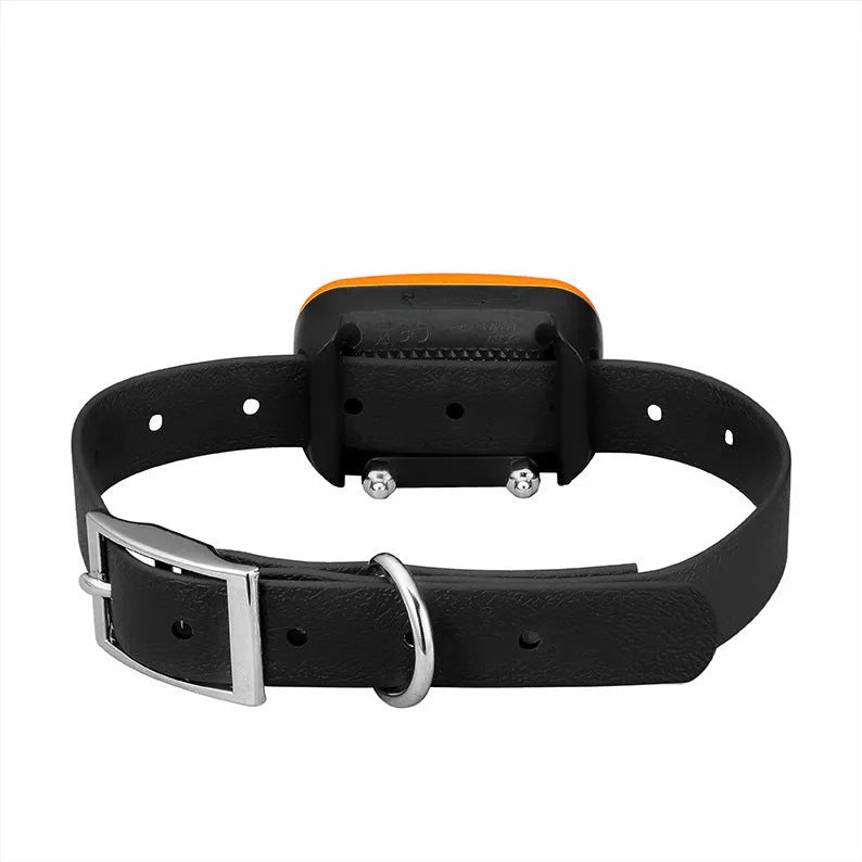 Dog training device with LED digital display remote control and black silicone collar