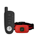 Dog training device with LED digital display remote control and black silicone collar