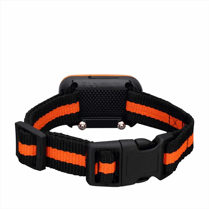 Dog training device with LED digital display remote control and black silicone collar
