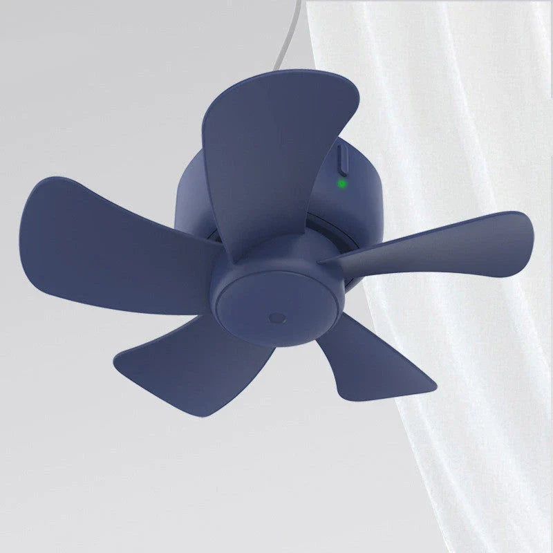 USB powered ceiling fan with remote control in blue and pink options