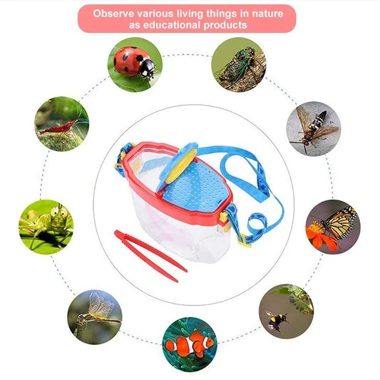 Children's bug viewer magnifier with 6X lens for exploring insects and plants