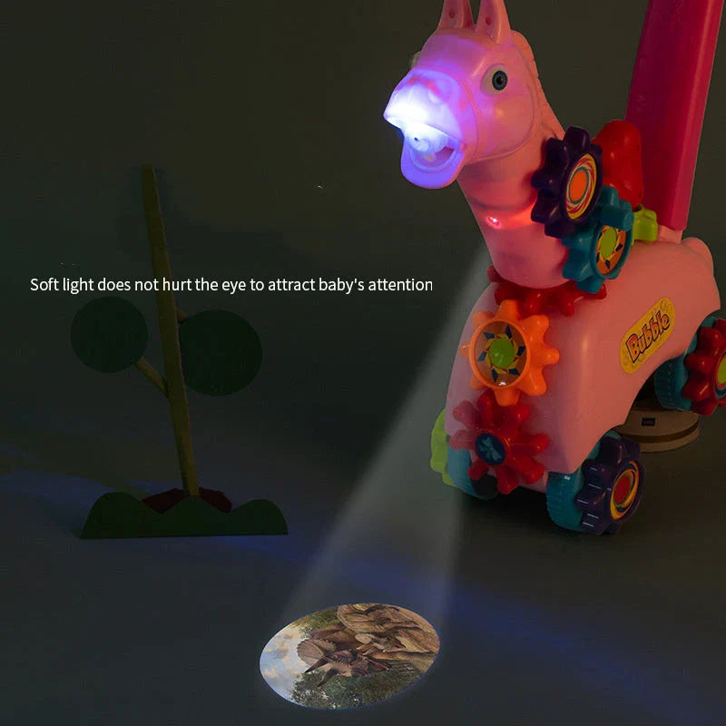 Automatic outdoor bubble machine for kids with music and light, producing over 1,000 bubbles per minute