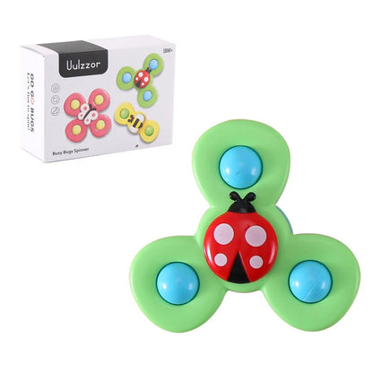 Kids Gyro Insect Sucker Spinner Rattle Bath Toy for Baby Toddlers