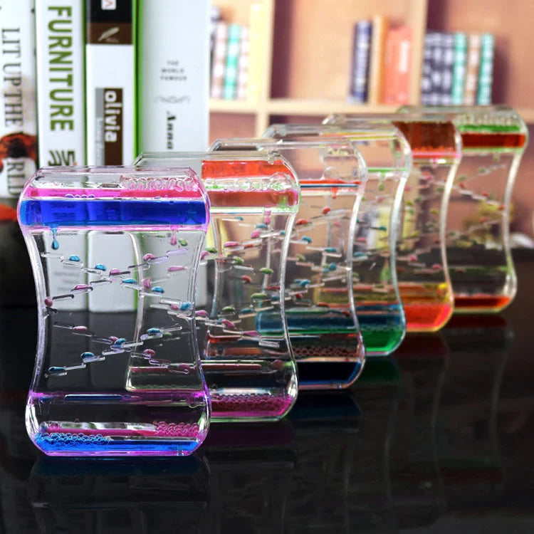 Creative Cruise Fluid Liquid Hourglass Timer with motion hour design in durable resin