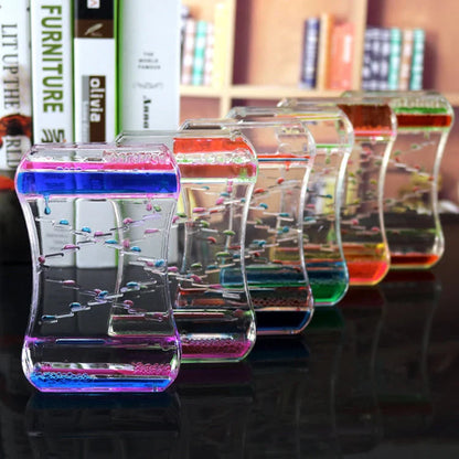Creative Cruise Fluid Liquid Hourglass Timer with motion hour design in durable resin