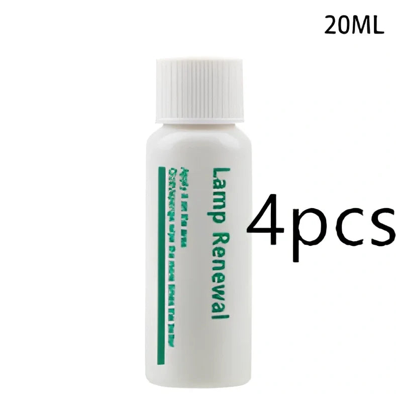 20ml automobile headlight repair liquid bottle for oxidation and yellowing restoration, with sanding steps for clear lenses