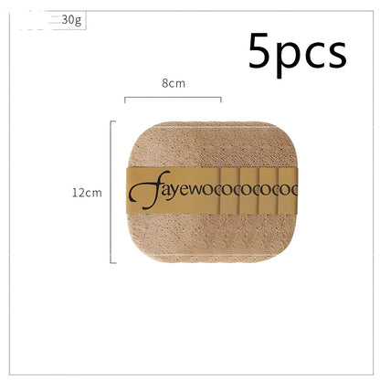 Dark blue 2-in-1 soap dispenser and sponge caddy unit on kitchen counter with measuring tape showing 13.5cm diameter