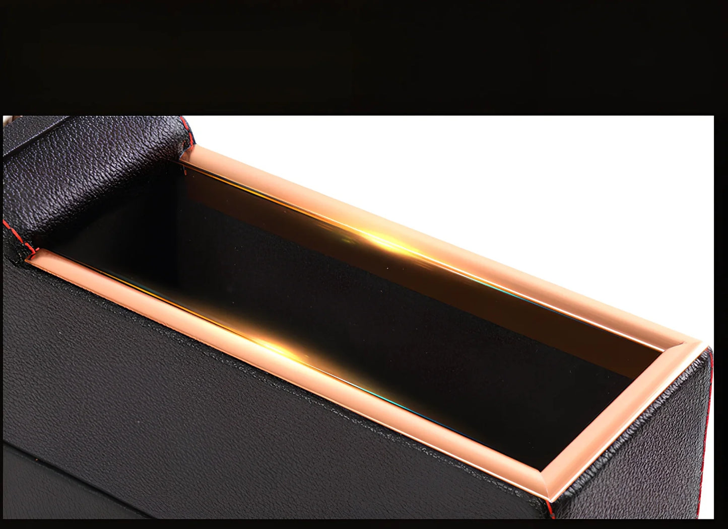 PU leather car seat gap storage box with USB charging port and cup holder function