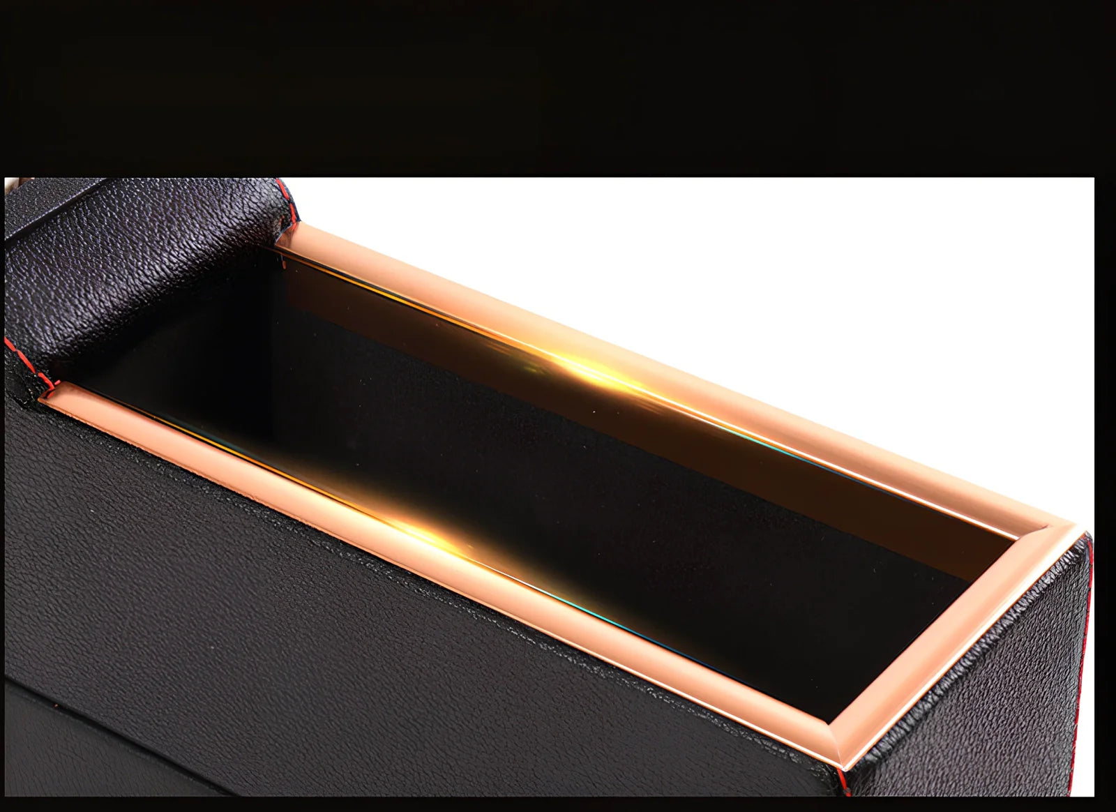 PU leather car seat gap storage box with USB charging port and cup holder function