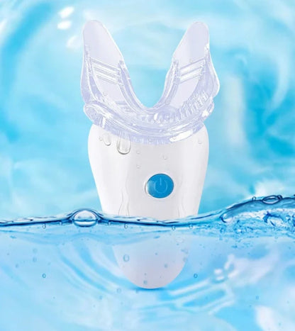 White cold light tooth whitening instrument with 7 blue LED lights, 80mm length, for dental care