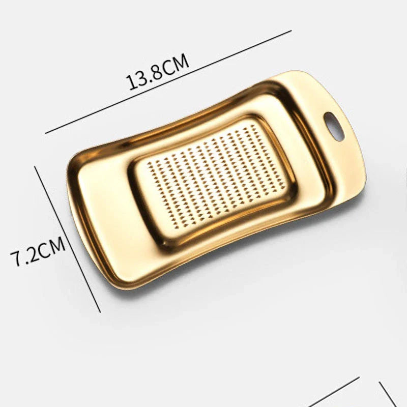 Stainless steel multi-function grater for garlic, ginger, and more