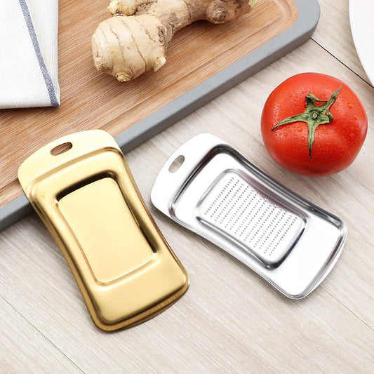Stainless steel multi-function grater for garlic, ginger, and more