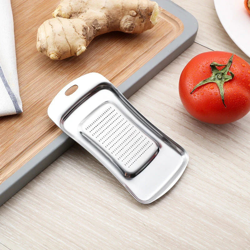 Stainless steel multi-function grater for garlic, ginger, and more