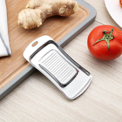Stainless steel multi-function grater for garlic, ginger, and more
