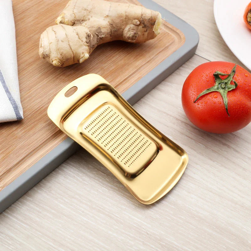 Stainless steel multi-function grater for garlic, ginger, and more