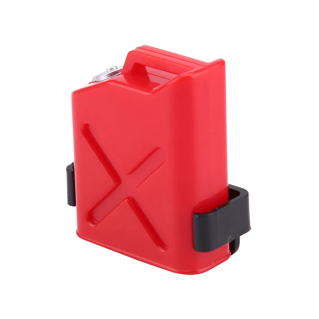 Red plastic oil drum style fuel tank accessory for TRAXXAS TRX-4 RC climbing car