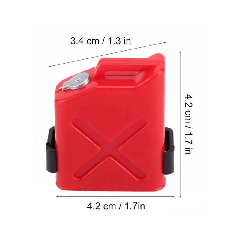 Red plastic oil drum style fuel tank accessory for TRAXXAS TRX-4 RC climbing car