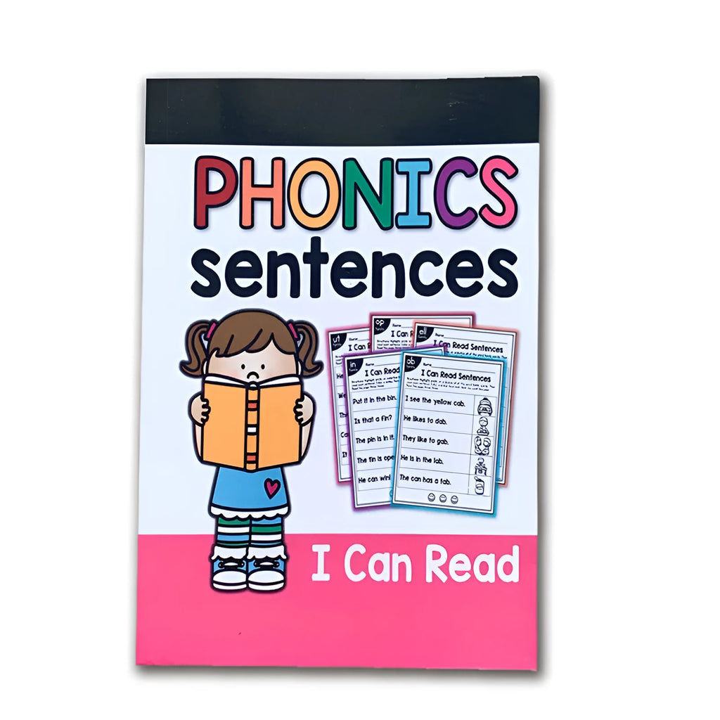 Children's English phonics reading worksheet for age 6+, A5 size 21cm x 14cm