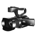 KOMERY RX100 black 4K handheld digital video camera with lens hood and touch screen