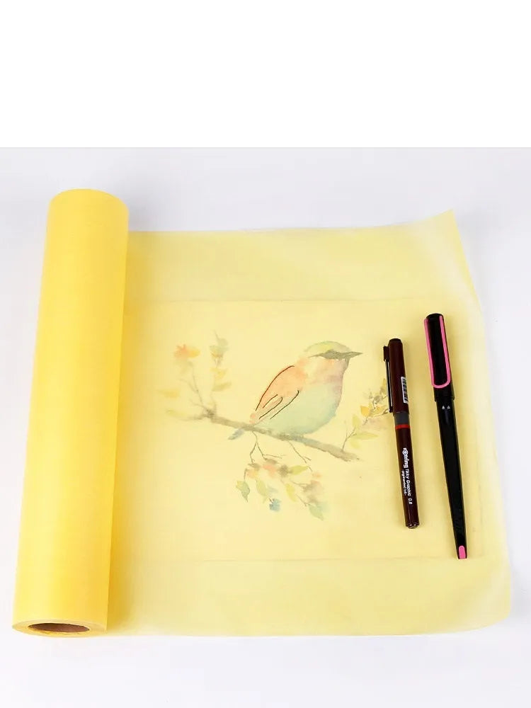 Aikale sketch scroll paper roll for drawing rubbing and copying in white or yellow colour