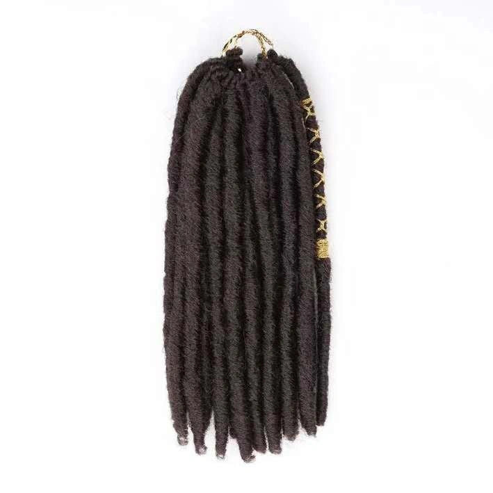 Soft Dread Locs Twist Hair Faux Locs Crochet Braids showing 12-inch length and Japanese silk texture