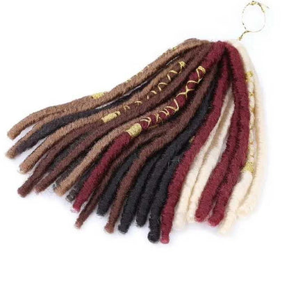 Soft Dread Locs Twist Hair Faux Locs Crochet Braids showing 12-inch length and Japanese silk texture