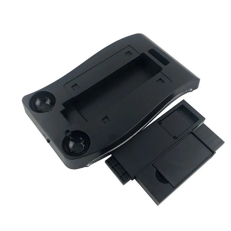 Black VR game controller charger base for PS4 VR controllers with ABS plastic construction