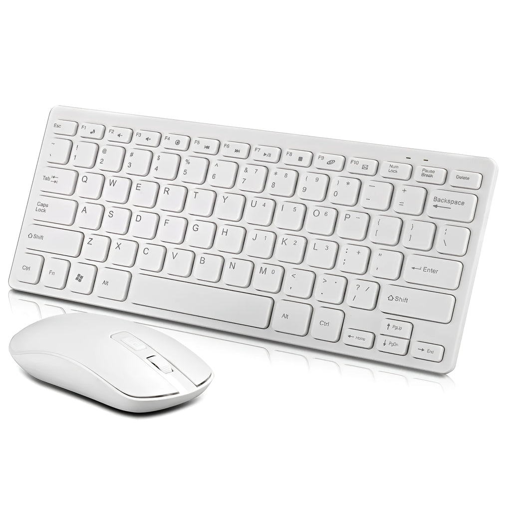 Wireless keyboard and mouse set chocolate colour with USB receiver, 10m range, 1200dpi optical mouse