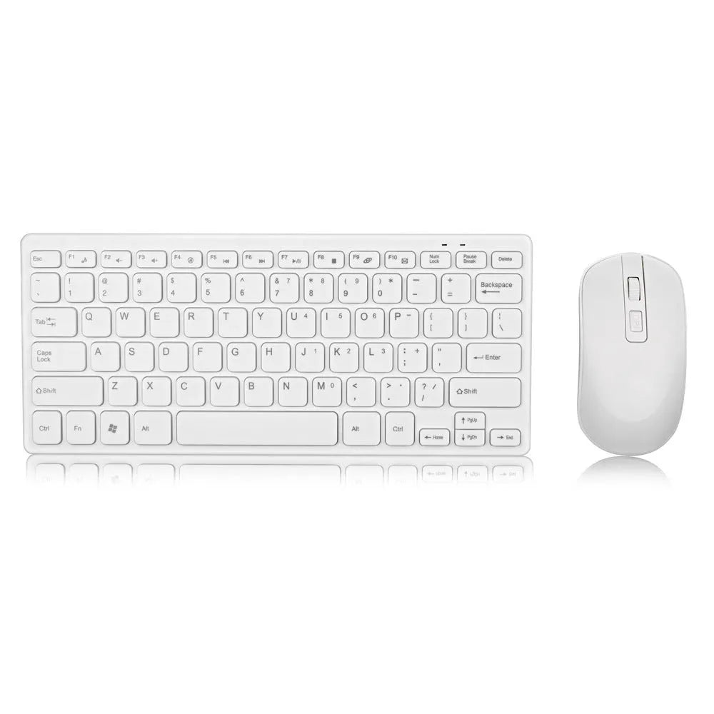 Wireless keyboard and mouse set chocolate colour with USB receiver, 10m range, 1200dpi optical mouse