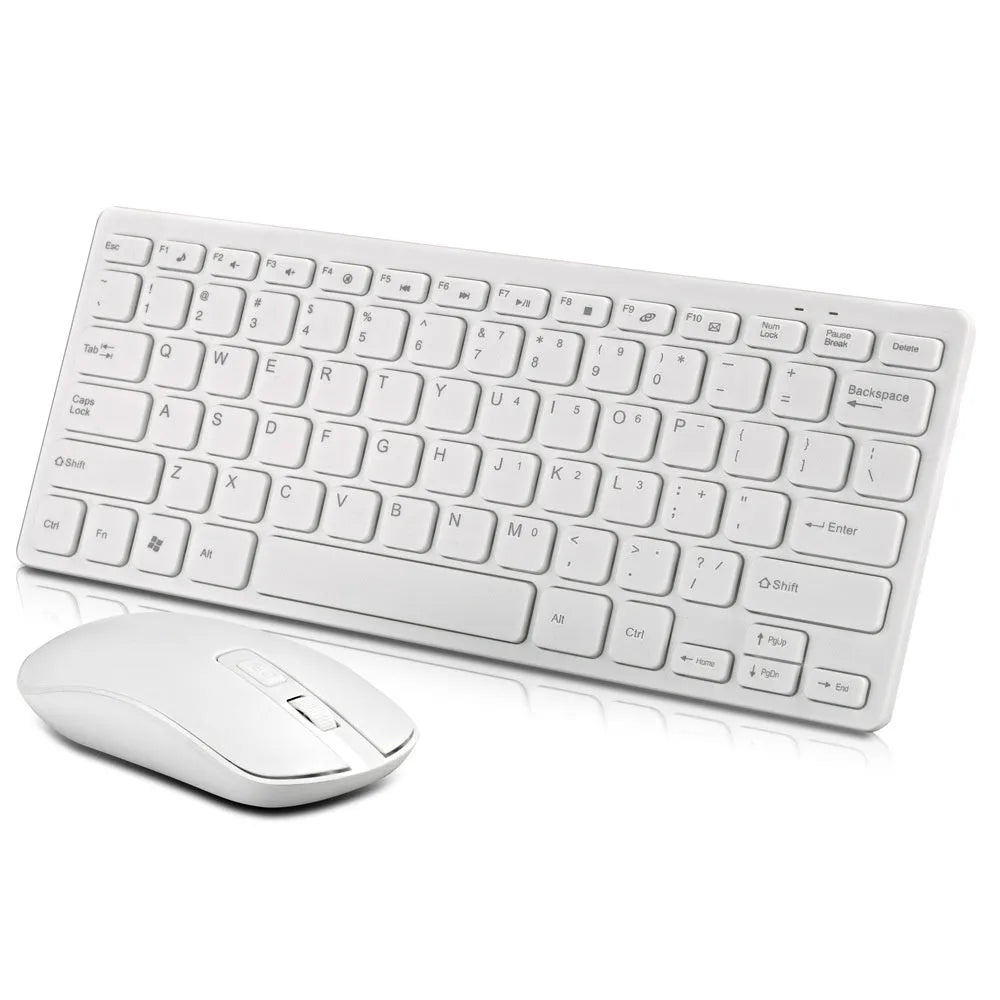 Wireless keyboard and mouse set chocolate colour with USB receiver, 10m range, 1200dpi optical mouse