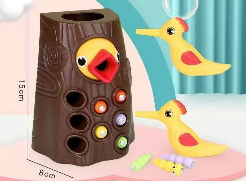Woodpecker Magnetic Catch The Worm educational toy for children