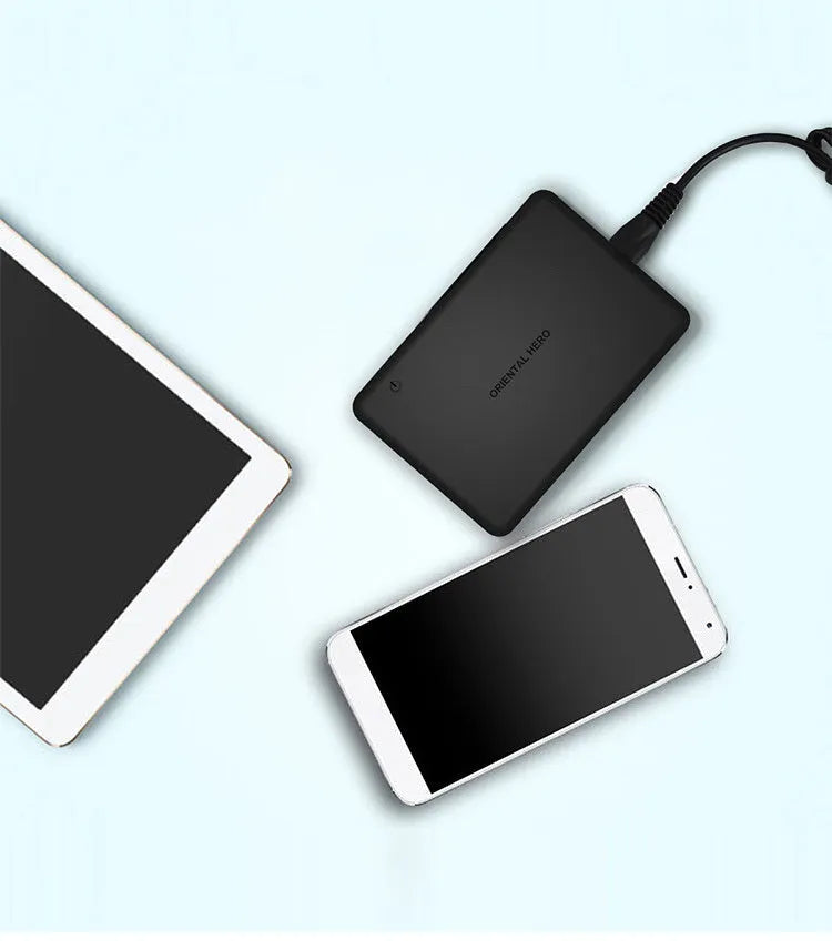 Black and white 60W desktop USB fast charger with 5V output and indication light