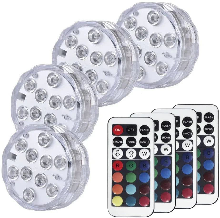 Vibrant LED pool lights with remote control, perfect for enhancing outdoor ambiance in New Zealand backyards