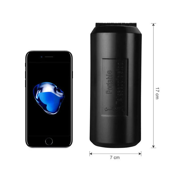 Black portable ABS folding stool for outdoor and indoor use