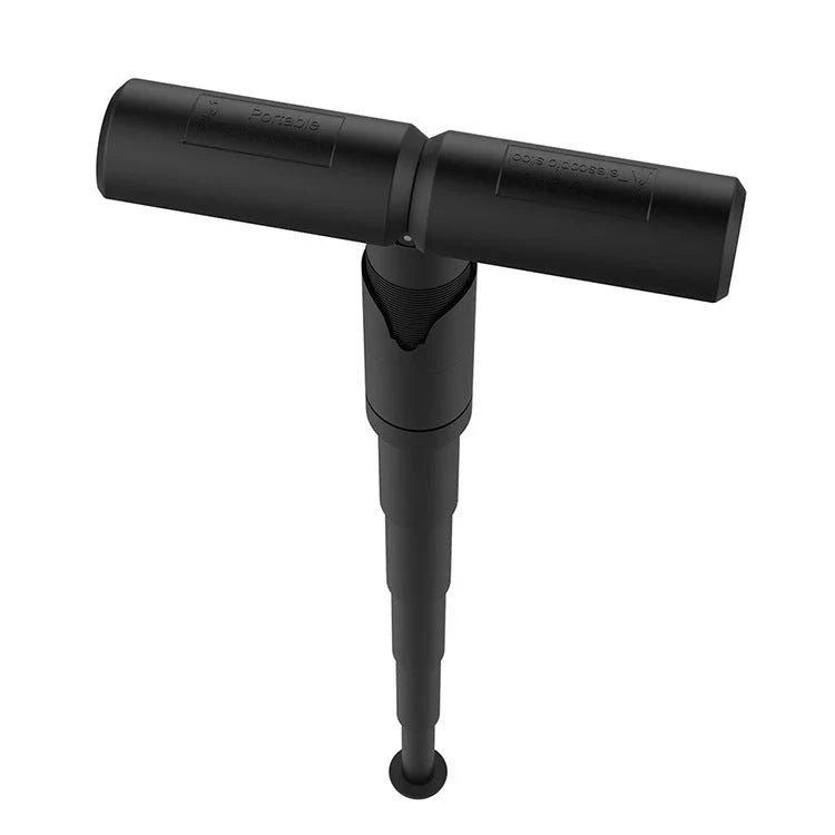 Black portable ABS folding stool for outdoor and indoor use