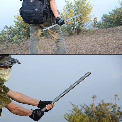 Multifunctional tactical stick for outdoor adventures with tools including bottle opener and compass