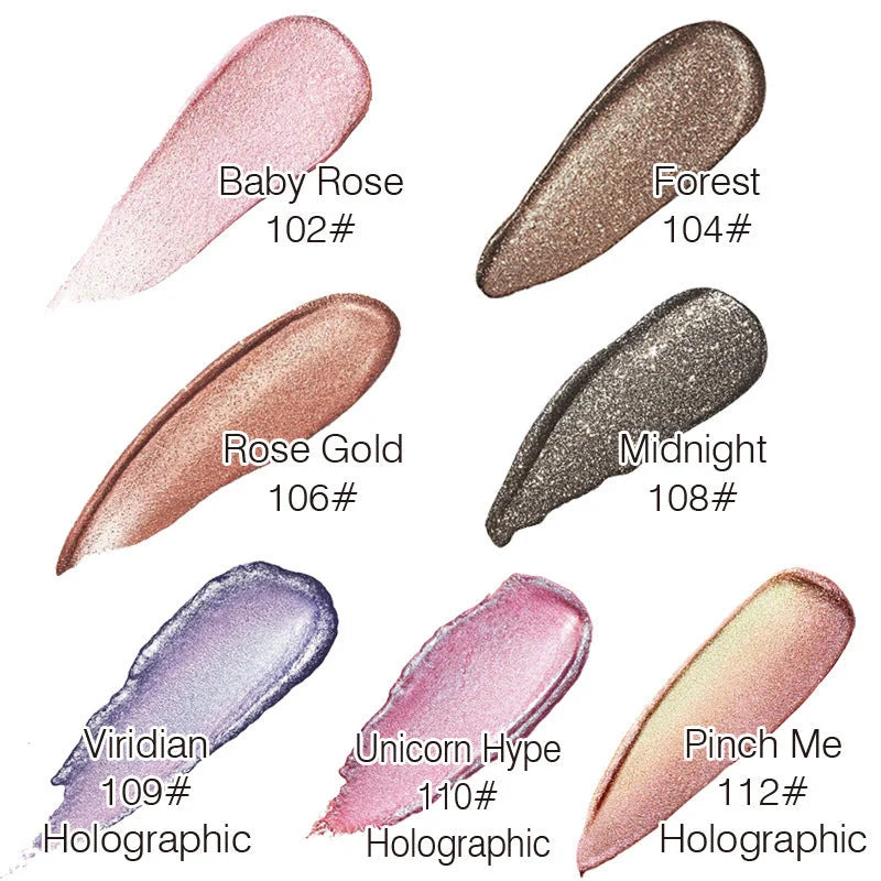 PHOERA Magnificent Metals Glitter and Glow Liquid Eyeshadow in 12 vibrant shades