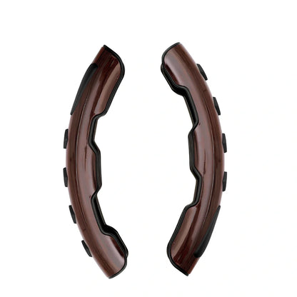 Carbon fiber steering wheel booster ball in black, 220mm size, silicone grip for car steering assistance