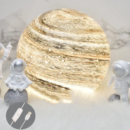 Unique USB-powered Wandering Earth Lamp with adjustable LED lighting and planet design