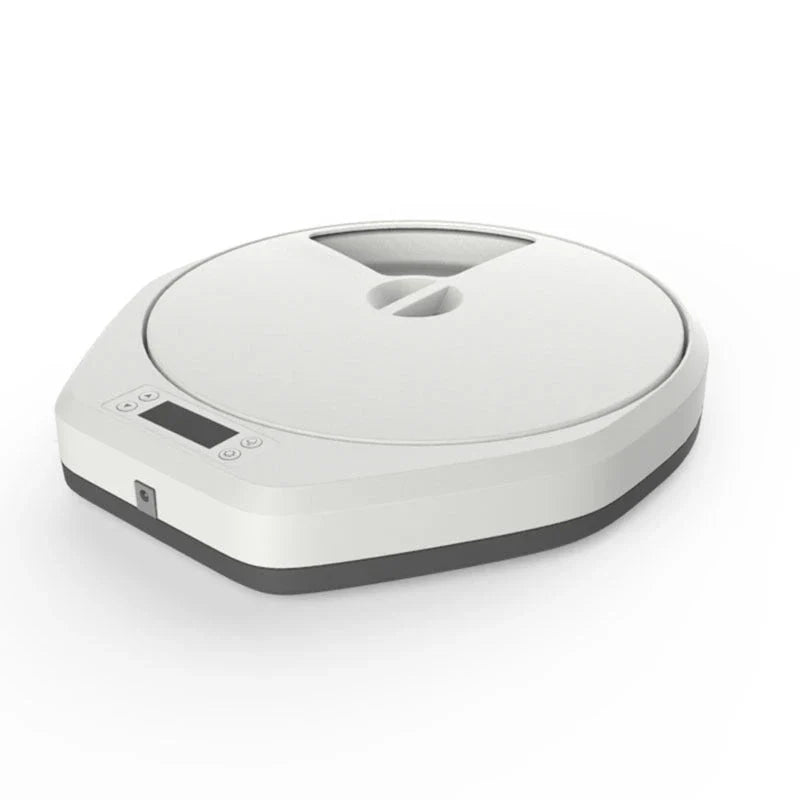 Automatic multi-grid pet feeder for cats and dogs with programmable timer