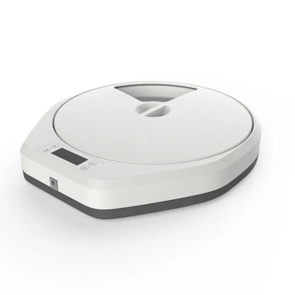 Automatic multi-grid pet feeder for cats and dogs with programmable timer