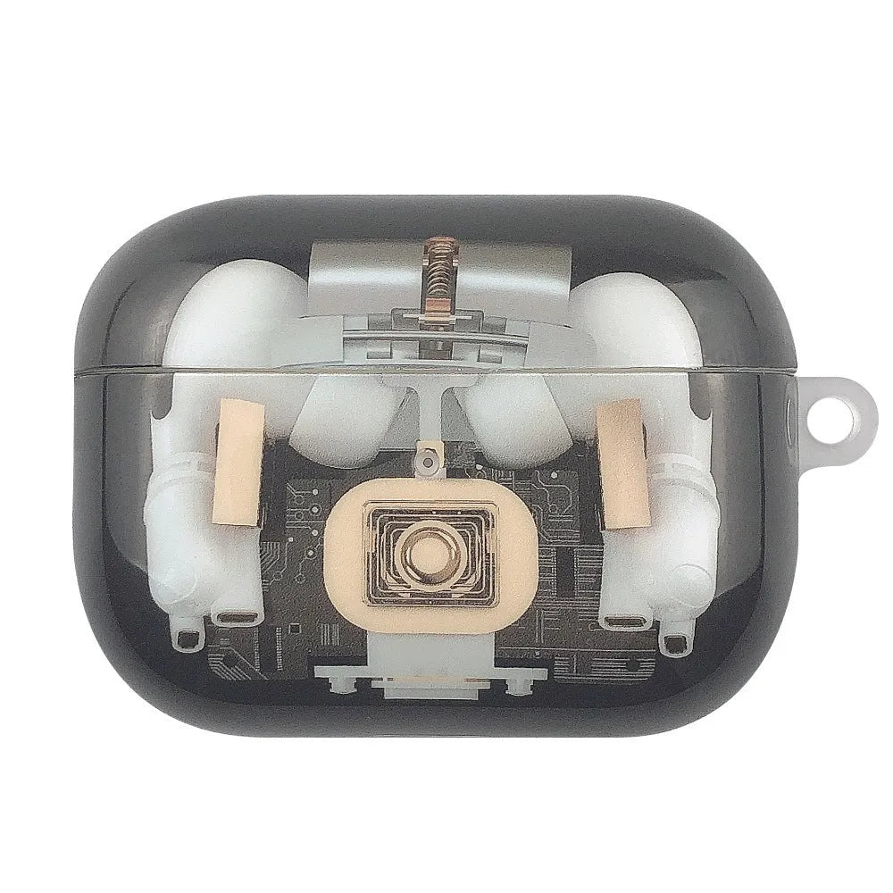 Steampunk mechanical design TPU case for Apple AirPods 1 and 2 generation Bluetooth earphones