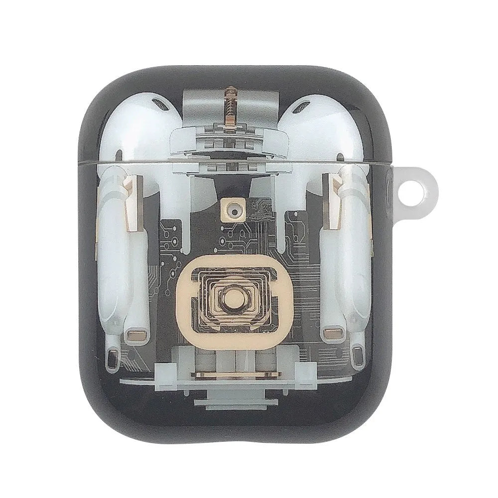 Steampunk mechanical design TPU case for Apple AirPods 1 and 2 generation Bluetooth earphones