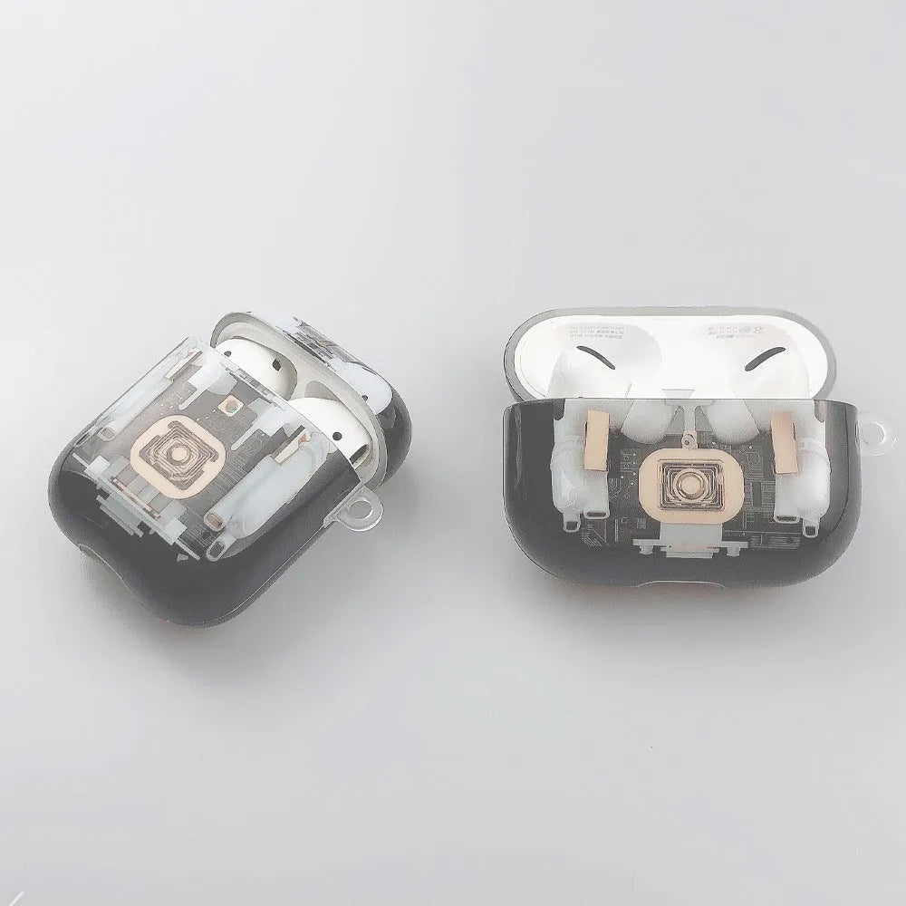 Steampunk mechanical design TPU case for Apple AirPods 1 and 2 generation Bluetooth earphones