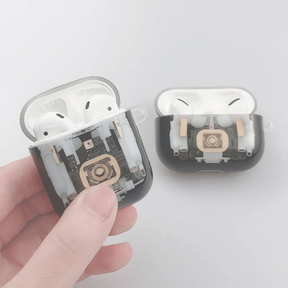 Steampunk mechanical design TPU case for Apple AirPods 1 and 2 generation Bluetooth earphones
