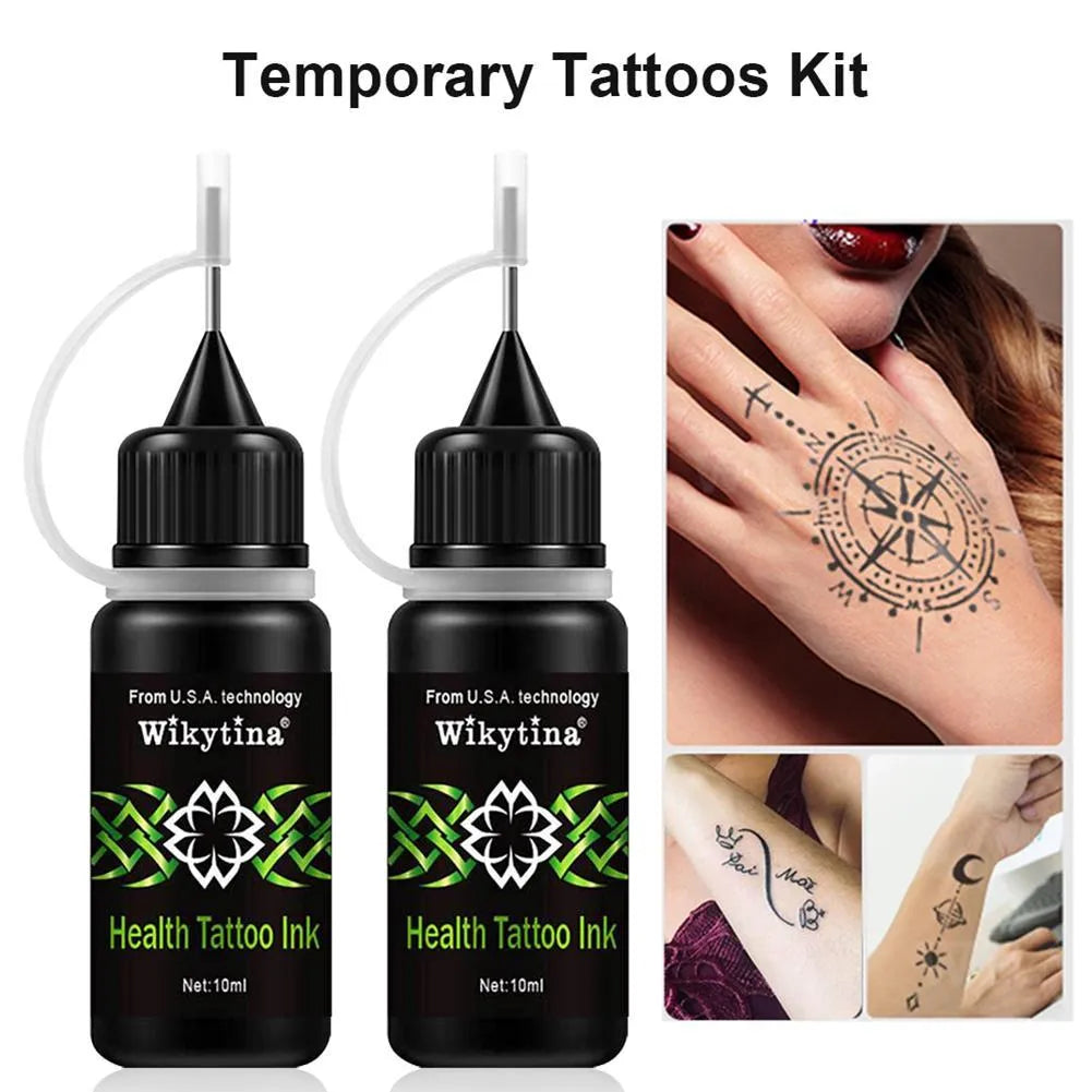 Temporary juice health tattoo painting set 10ml with three juice colour shades