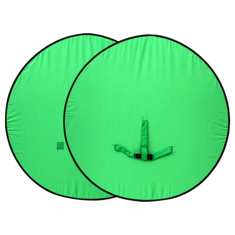 Circular foldable green screen reflector for professional photography