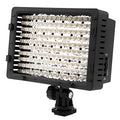 Portable LED photography fill light with 9.6W power, ABS plastic body, 141x62x150mm size