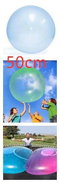 Colorful extra-large inflatable bubble balls in various sizes and vibrant hues, perfect for parties and outdoor fun