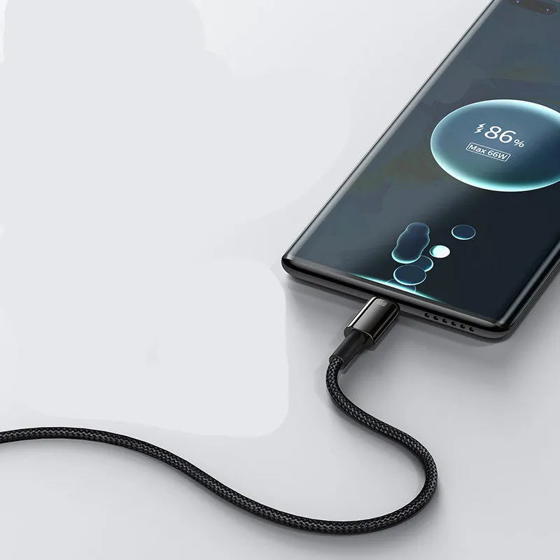 Baseus USB A to Type C charging cable with 66W quick charge support for Android phones